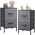 WLIVE Night Stand Set 2, Dresser and Nightstand Sets, Nightstands by WLIVE