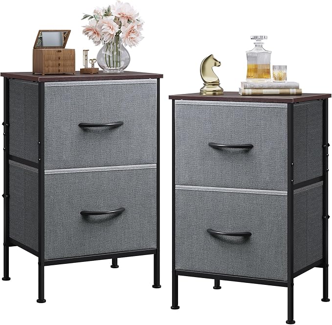 WLIVE Night Stand Set 2, Dresser and Nightstand Sets, Nightstands by WLIVE