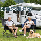 400lbs Rocking Camping Chair, Oversized Heavy Duty XL Folding Rocker - Image 5