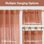 Light Filtering Linen Curtains 68 inches Long - Image 3