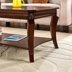 Traditional Distressed Farmhouse Style Coffee Table Set, 3-Piece Solid Wood - Image 9