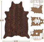 Faux Antelope Cheetah Print Rug, Leopard Rug 6.2x8.2 Faux Animal Print Skin - Image 2