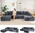 MAXYOYO 132" Giant U-Shaped Modular Sectional Couch, Modern Boneless Couch by MAXYOYO