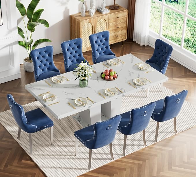 Henf 63"-79" Extendable Dining Room Table and Chairs Set - Image 2