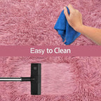 2x8 Bedside Area Rugs for Bedroom Soft Fluffy Shag Blush Pink Rug for Hallway - Image 7