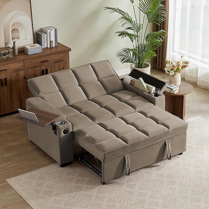 hansones ​66" Multi-Functional Pull-Out Sofa Bed by hansones
