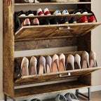 BORNOON Shoe Cabinet with 2 Flip Drawers Narrow Shoe Storage Cabinet Organizer - Image 6