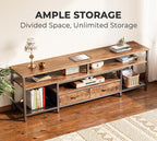 Huuger 63 Inch LED TV Stand for 65 70 Inch TV, Entertainment Center - Image 4