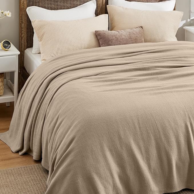Bedsure GentleSoft 100% Cotton Blanket King Size - Image 5