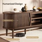 Decofy Mid Century TV Stand for TVs up to 90 Inches, Entertainment Center - Image 5
