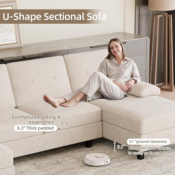 Shintenchi U-Shaped Sectional Couches - Image 6