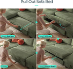 LINSY HOME Sectional Sleeper Sofa Pull Out Couches - Image 5