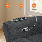 MCombo 78.3" Wall Hugger Power Loveseat Recliner Sofa - Image 8