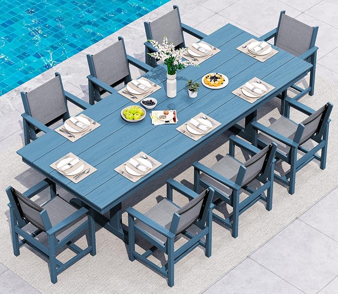 SERWALL 9 Piece Outdoor Dining Set by SERWALL