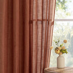 MYSKY HOME Extra Long Curtains for Living Room 96 Inches Light Filtering Semi - Image 9