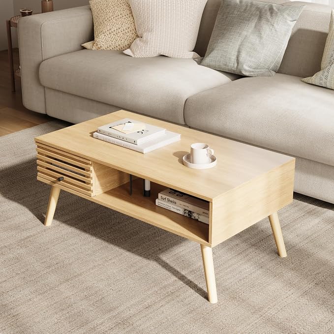 Furnify Mid Century Modern Coffee Table, CoffeeTable - Image 3