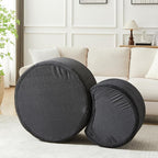 49.7'' Foam Round Nesting Coffee Table Set of 2, Modern Upholstered Side End - Image 6