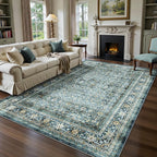 6x9 Area Rugs - Washable Vintage Retro Living Room Rug, Soft Ultra Thin Non by Yarooge