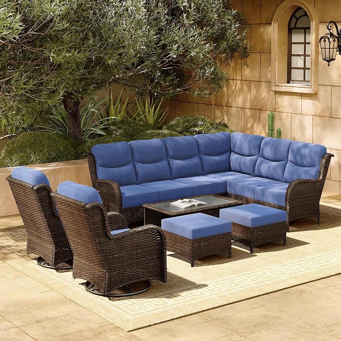 HILLGA 7-Piece Luxury Patio Furniture Set by HILLGA