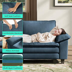 LINSY HOME 123" Modular Sectional Sofa, 3-Seat Corduroy Modern Cloud Couch - Image 4