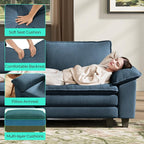 LINSY HOME 157" Modular U-Shaped Sectional Sofa, 4-Seat Corduroy Modern Cloud - Image 4