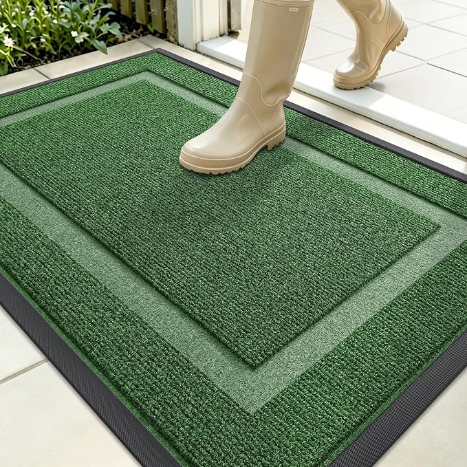 OLANLY Front Door Mat Outside 35x23, All-Season Heavy-Duty Rubber Doormat | by OLANLY