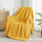 Exclusivo Mezcla Large Waffle Fleece Throw Blanket by ExclusivoMezcla