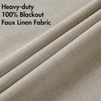 MIULEE 100% Blackout Linen Curtains - Image 5