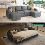 HONBAY Modular Sectional Sleeper Sofa Bed, Sectional Couch - Image 8