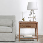 Kosas Home Ciaria Transitional Mango Wood End Table in Medium Brown - Image 2