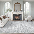 Soalmost 9x12 Area Rugs for Living Room Washable Rug Non-Slip Grey | Large by Soalmost