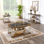 26.2'' 2-Tier Square End Table Marble Paper Top Coffee Table - Image 6