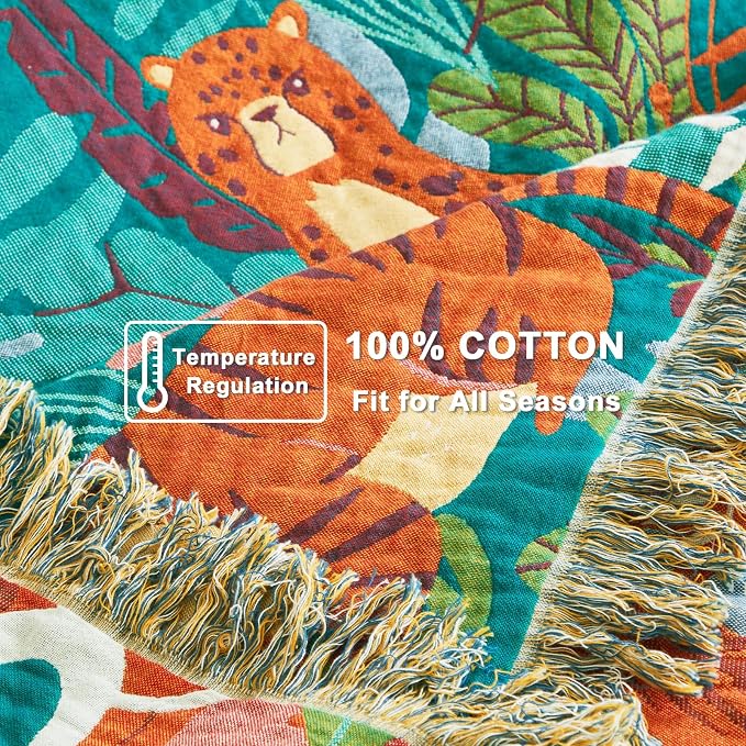 LUTBM Throw Blanket for Bed Couch Sofa Soft Cotton Twin Summer Blankets for - Image 6