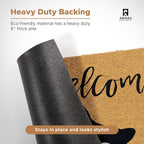 Coir Welcome Mat, Welcome Cat, 17 x 29 in | 100% Natural Coir, Anti-Shedding - Image 7