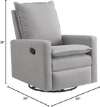 Oxford Baby Uptown Upholstered Swivel Glider and Recliner Nursery Chair - Image 11