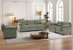 HAOMARKETS Corduroy Sofa Set, Upholstered Armchair, and 3-Seater Couch - Image 3