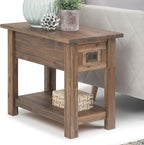 SIMPLIHOME Monroe Narrow Side Table – 14 inch Wide Solid Acacia Wood Narrow End - Image 2