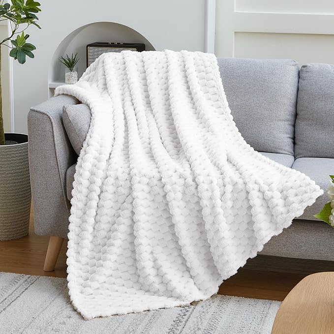 EXQ Home Gentle Soft Fleece Throw Blanket – Cozy Lightweight 3D Imitation - Image 2