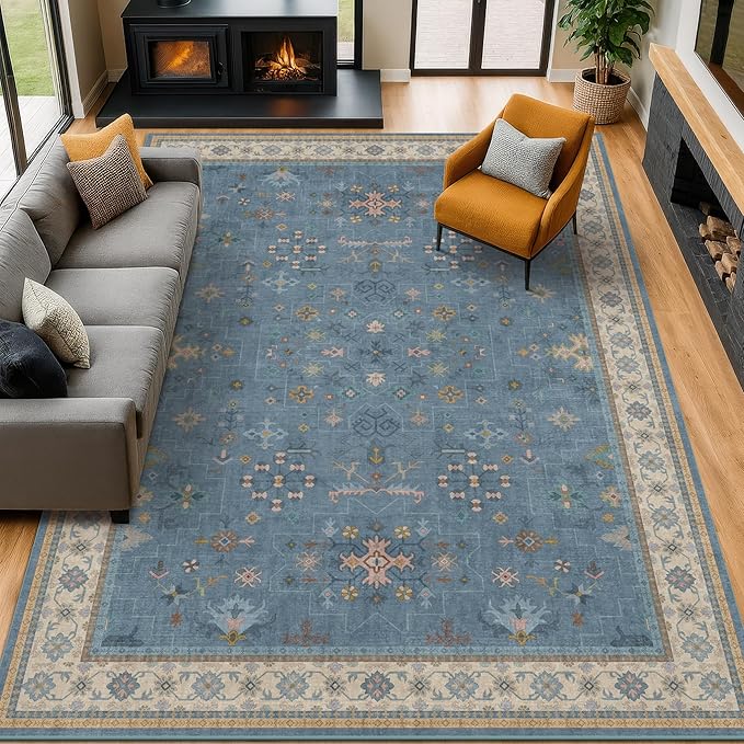 Boho 8x10 Large Area Rugs for Living Room by HazoHaus