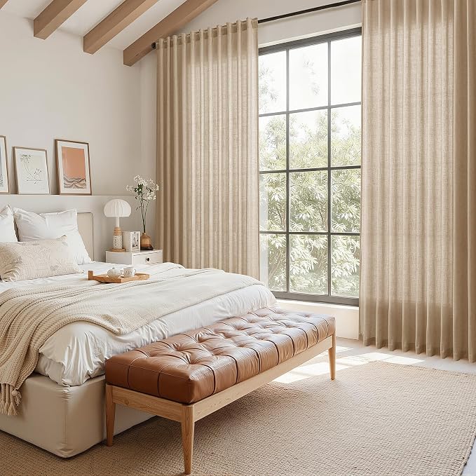 Sand Beige Curtains 72 Inch Length - Image 8