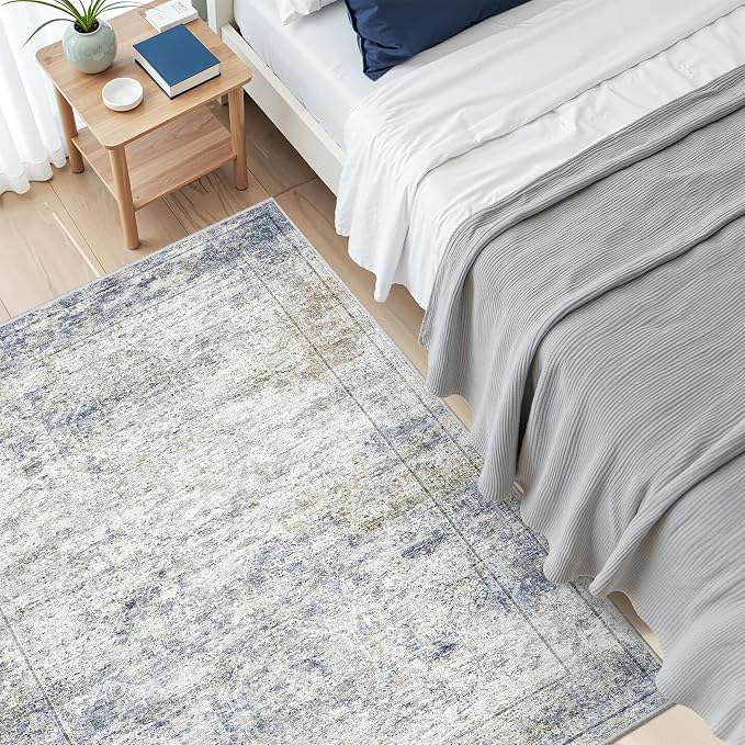 3x4 Rugs for Entryway, Washable Area Rug, Neutral Rug, Stain Resistant Indoor - Image 4