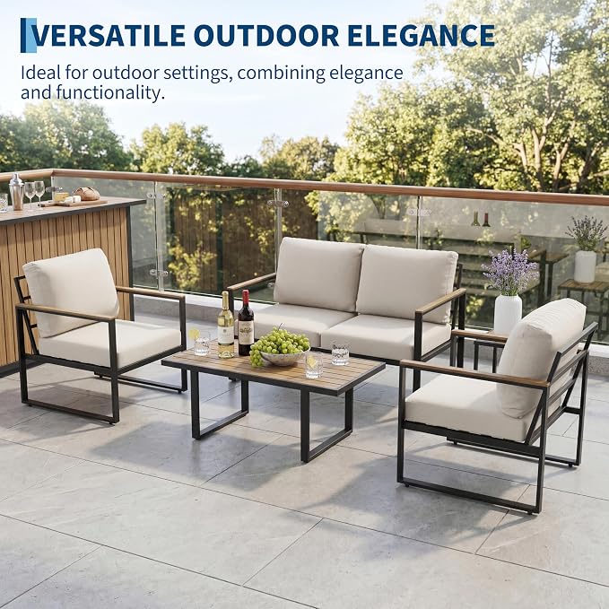 GarveeLife 4 Piece Outdoor Patio Furniture Set - Image 3