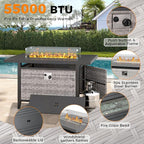 14-Seat Outdoor Wicker Patio Furniture Set - Image 8