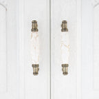 Set of 4 Marble Ceramic Handle Antique Cabinet Door Pull Modern Euro Style - Image 5