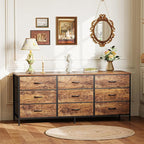 Huuger 9 Drawer Dresser, 55 Inch TV Stand - Image 6