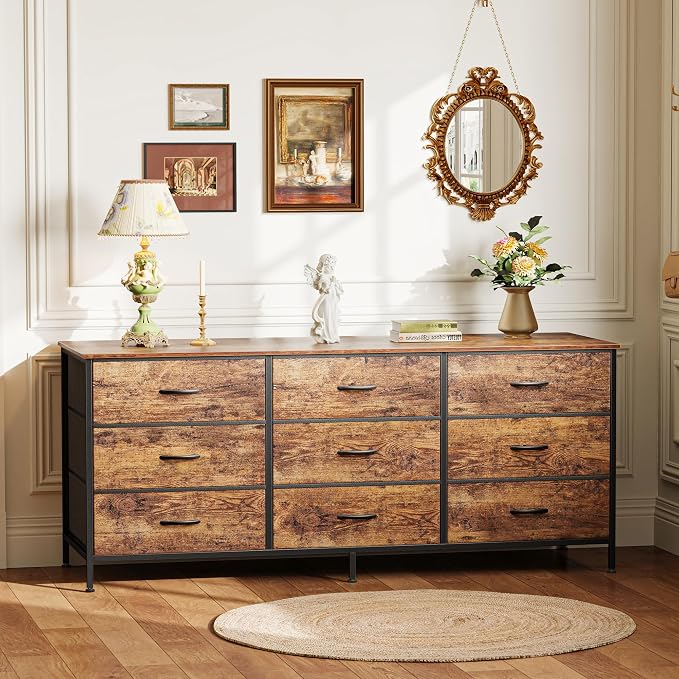 Huuger 9 Drawer Dresser, 55 Inch TV Stand - Image 6