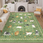 DUKINO 8x10 Area Rug, Washable Dog Rugs by DUKINO