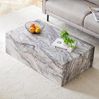 39.3'' Wood Coffee Table with Wood Grain, Rectangular Low Tables by KTRolster