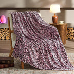 BEDELITE Fleece Blanket Soft Plush Twin Size Blanket Pink Leopard 60"x80" | - Image 2