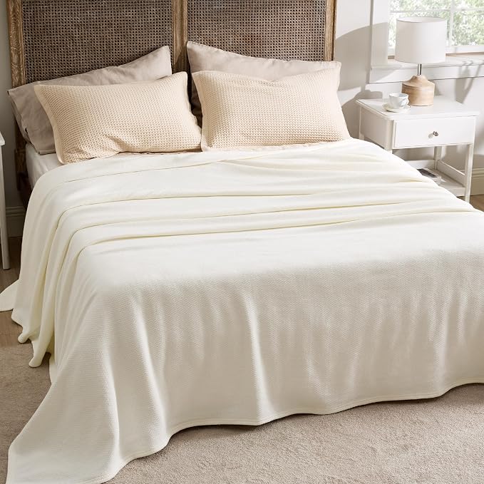 Bedsure GentleSoft 100% Cotton Large Blanket Oversized King - Image 5